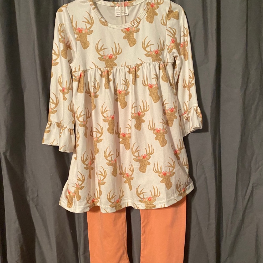NEW Little girls 2 Pc Deer Themed outfit